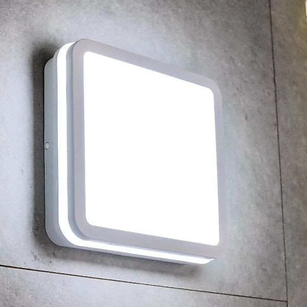 LED Deckenleuchte Beno in Weiß 24W 2060lm IP54 eckig günstig online kaufen