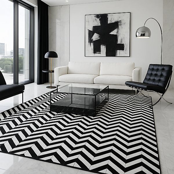 Myflair Möbel & Accessoires Fellteppich "ZEBRA EDGE, echtes Rinderfell" rec günstig online kaufen