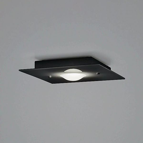 Helestra Nomi LED-Deckenlampe 23x23cm dim schwarz günstig online kaufen