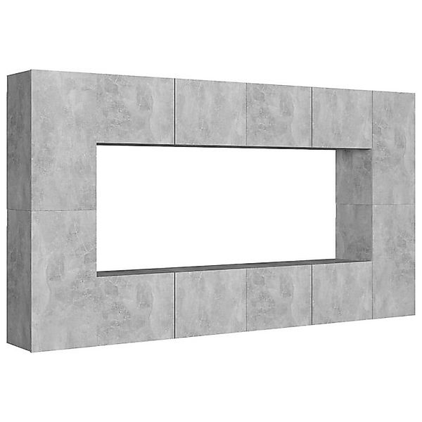 furnicato TV-Schrank 8-tlg. TV-Schrank-Set Betongrau Holzwerkstoff (1-St) günstig online kaufen