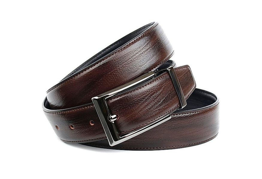 Anthoni Crown Ledergürtel Wendegürtel in dunkelbraun und schwarz günstig online kaufen