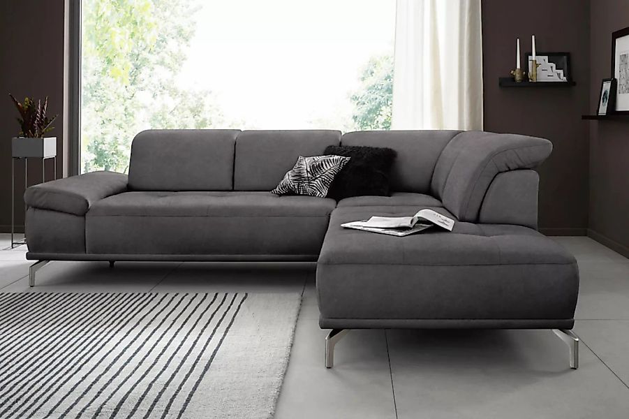 Places of Style Ecksofa "Caluna L-Form", mit Sitztiefen- und Kopfteilverste günstig online kaufen