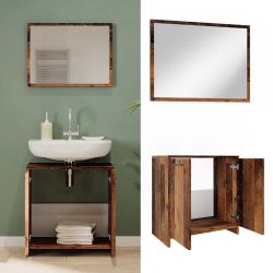 Vicco Badmöbel-Set Kiko, Eiche rustikal, 2 günstig online kaufen