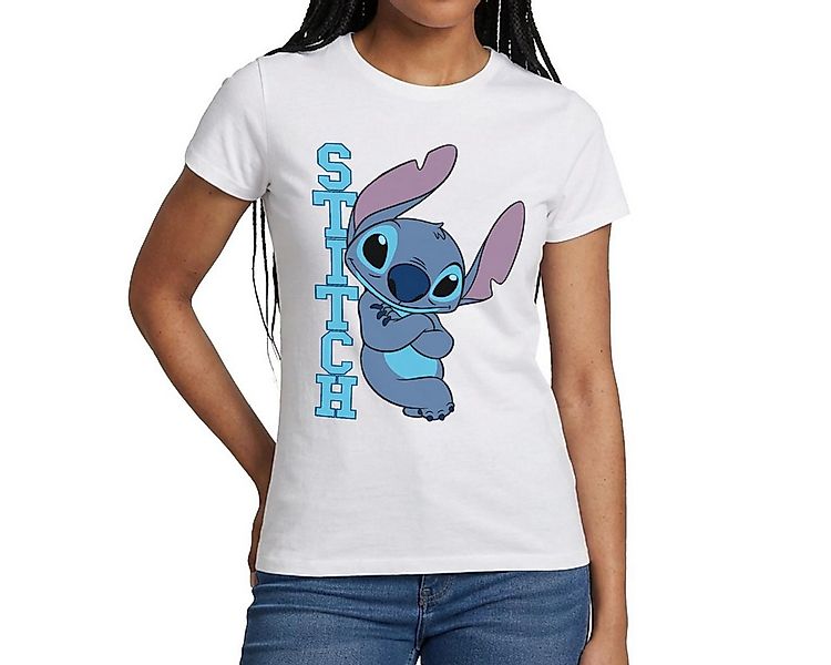 Spreadshirt T-Shirt Lilo & Stitch, Stitch Mit Schriftzug Frauen T-Shirt (1- günstig online kaufen
