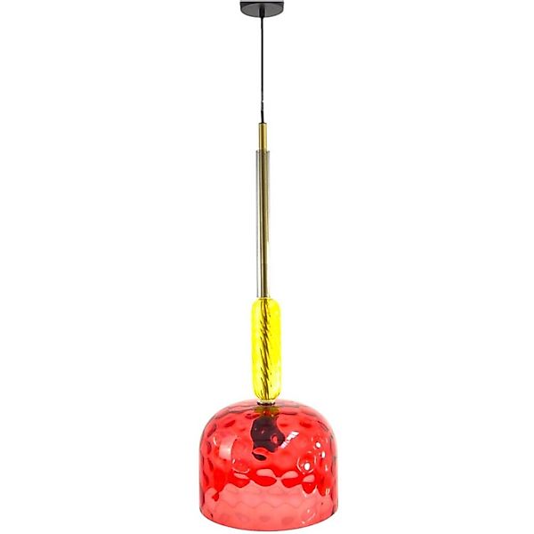 Dapo Decken Pendelleuchte Ayla 20cm Glas Rot Gelb E27 IP20 günstig online kaufen