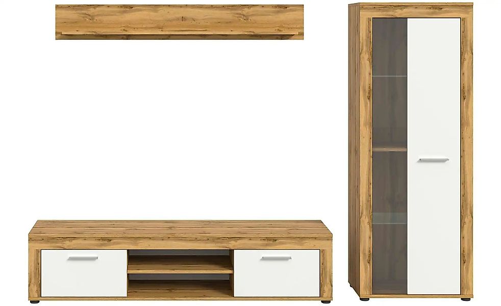 Wohnwand  Bardenas ¦ holzfarben ¦ Maße (cm): B: 235 H: 159 Kommoden & Sideb günstig online kaufen