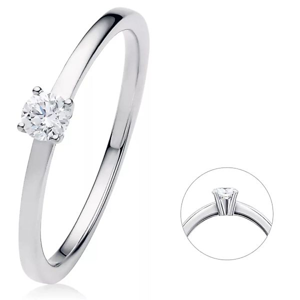 ONE ELEMENT Diamantring "0.15 ct Diamant Brillant Ring aus 750 Weißgold", D günstig online kaufen
