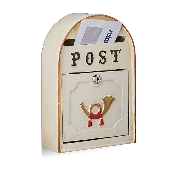 relaxdays Briefkasten antik mit Posthor günstig online kaufen