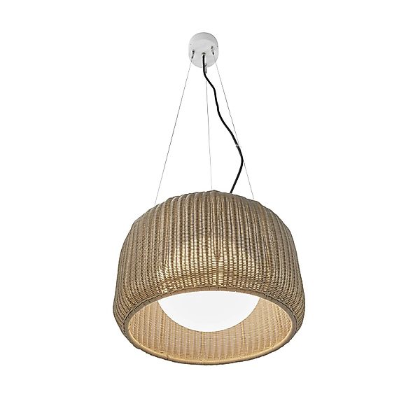 Bover LED-Außen-Hängelampe Fora S, naturweiß/beige, Ø 50 cm günstig online kaufen