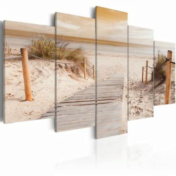 artgeist Wandbild Morning on the beach - sepia mehrfarbig Gr. 200 x 100 günstig online kaufen