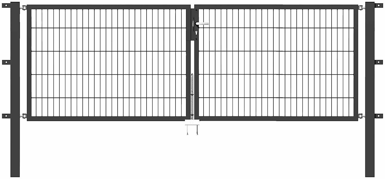 Alberts Zaundoppeltür "Flexo", 300 cm Breite (150cm + 150cm), in versch. Hö günstig online kaufen