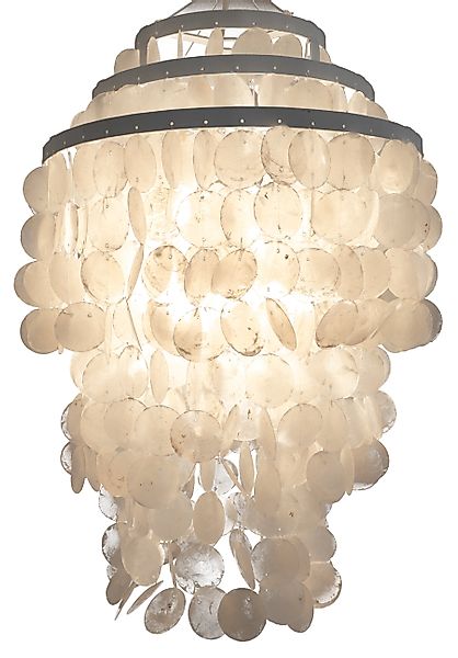 Guru-Shop Deckenleuchten Deckenlampe, Muschelleuchte aus hunderten.., günstig online kaufen
