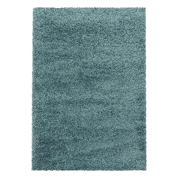 SchönesWohnen24 Hochflor-Teppich Hochflor Teppich SYDNEY Türkis günstig online kaufen