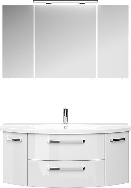 Saphir Badmöbel-Set »Serie 4010 2-teilig Keramik-Waschtisch mit LED-Spiegel günstig online kaufen