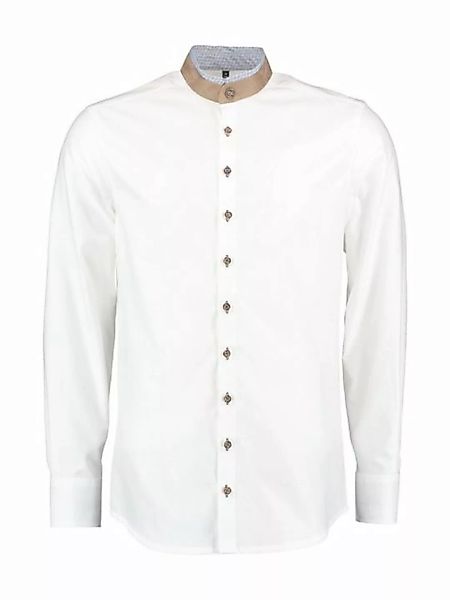 Gipfelstürmer Trachtenhemd Hemd Stehkragen 420005-4119-145 weiß marine (Sli günstig online kaufen