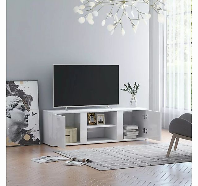 furnicato TV-Schrank Hochglanz-Weiß 120x34x37 cm Holzwerkstoff günstig online kaufen