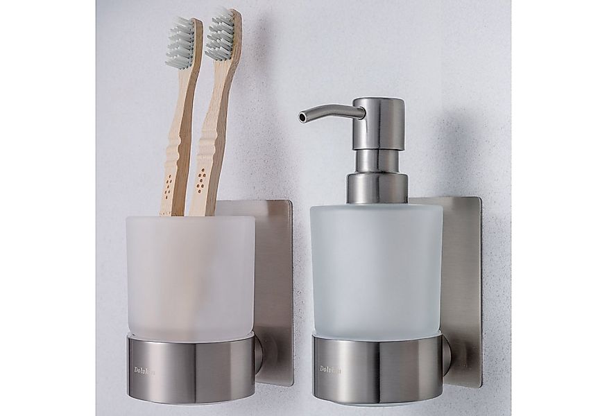 Dolvhin Seifenspender und Zahnputzbecher Set, Glas Handseifenspender & Zahn günstig online kaufen
