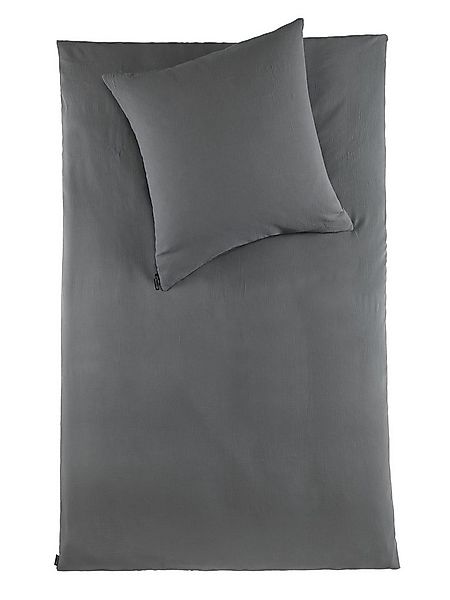 pure hug Bettwäsche Set Musselin 135x200 Design anthrazit Baumwolle, Mussel günstig online kaufen