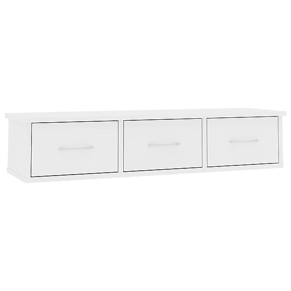 furnicato Wandregal Wand-Schubladenregal Weiß 88x26x18,5 cm günstig online kaufen