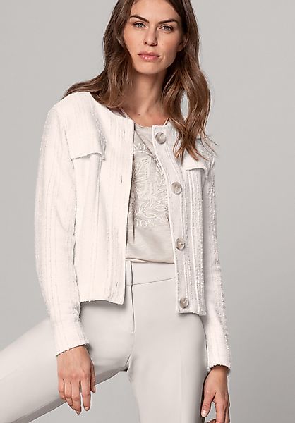 bianca Bouclèjacke VIOLET mit Rundhalsauschnitt und günstig online kaufen