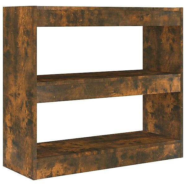 vidaXL Bücherregal Bücherregal/Raumteiler Räuchereiche 80x30x72 cm, günstig online kaufen