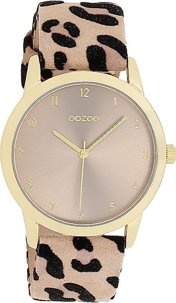 OOZOO Quarzuhr Oozoo Damen Armbanduhr beige schwarz, (Analoguhr), Damenuhr günstig online kaufen