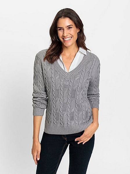 Witt Strickpullover V-Ausschnitt-Pullover . günstig online kaufen