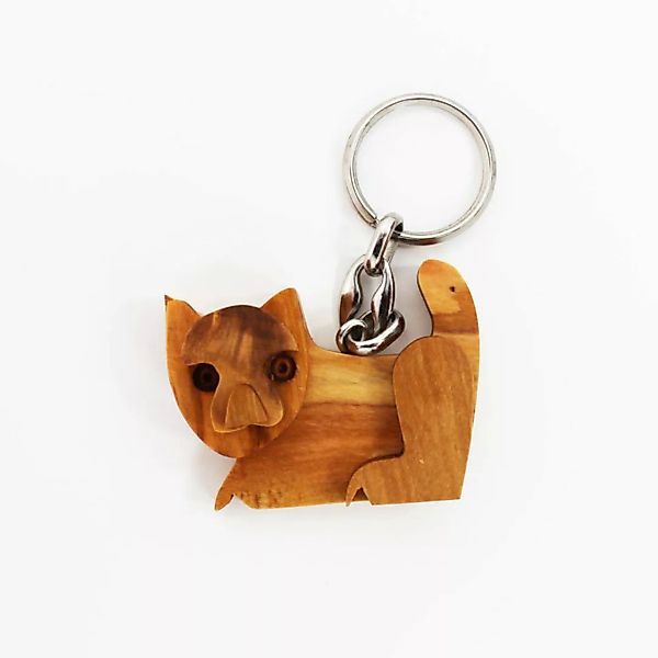 Schlüsselanhänger Aus Holz - Katze günstig online kaufen