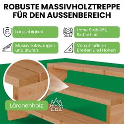 Gartenwelt Riegelsberger Außentreppe Terrassentreppe aus Lärche günstig online kaufen