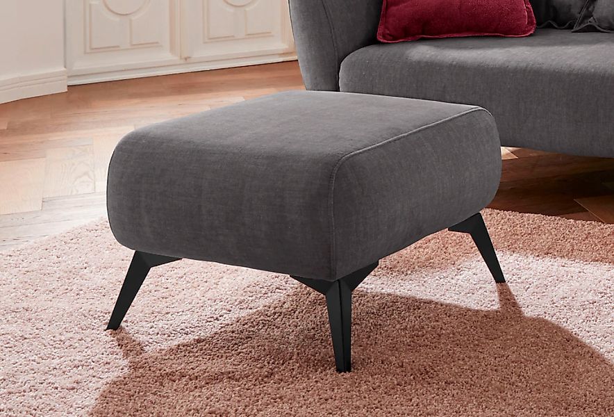Home affaire Polsterhocker "Baggio, modern" schwarze Metallfüße günstig online kaufen