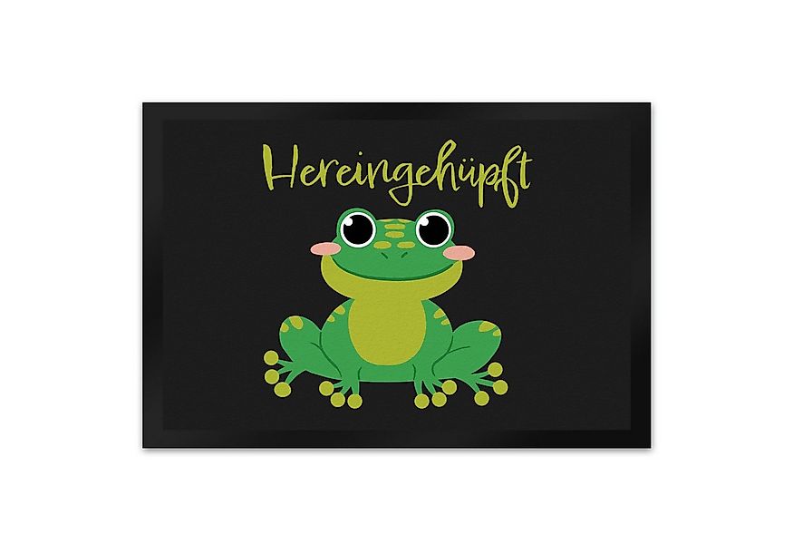 speecheese Fußmatte Hereingehüpft Fußmatte XL in 40x60 cm mit süßem Frosch günstig online kaufen