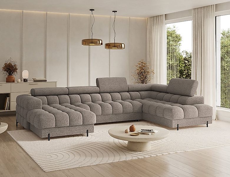 MOEBLO Ecksofa Vinca, Modernes U-Form Sofa mit Schlaffunktion, großem Staur günstig online kaufen