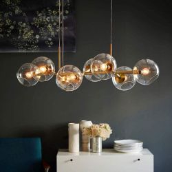 Nettlife LED Pendelleuchte Pendelleuchte 8-Lampen Glas günstig online kaufen