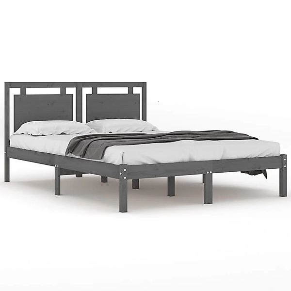vidaXL Massivholzbett Grau 200x200 cm1157194 günstig online kaufen