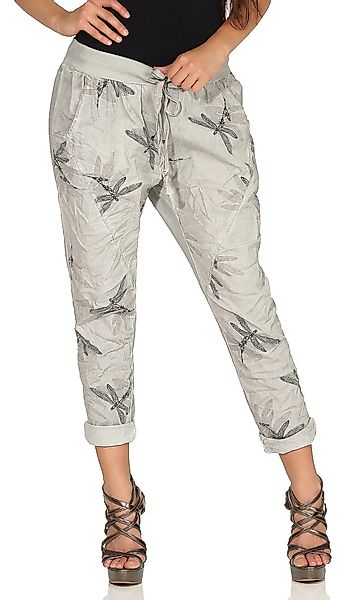 Mississhop Chinohose Trendige Jogger-Hose mit Print günstig online kaufen