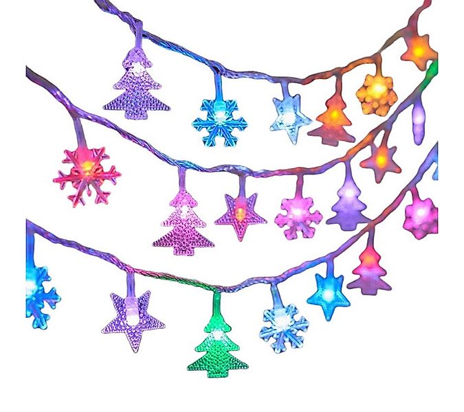 Coonoor LED-Lichterkette 6M 40LED Weihnachten Schneeflocke Lichterketten We günstig online kaufen