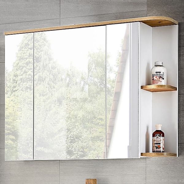 Lomadox Spiegelschrank CAMPOS-56 Badezimmer, weiß mit günstig online kaufen