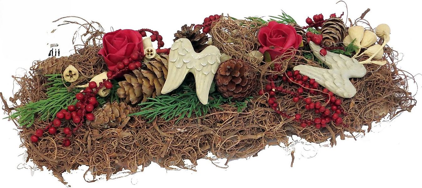 CreaFlor Home Dekokranz Grabschmuck, Handarbeit, natur, Motiv: Engelflügel günstig online kaufen