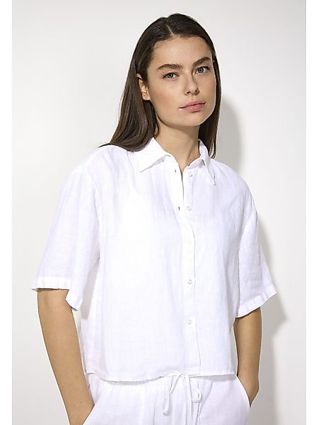 MORE&MORE Kurzarmbluse Leinenbluse günstig online kaufen