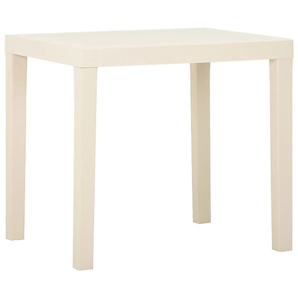 vidaXL Gartentisch Weiß 79x65x72 cm Kunststoff 315844 günstig online kaufen