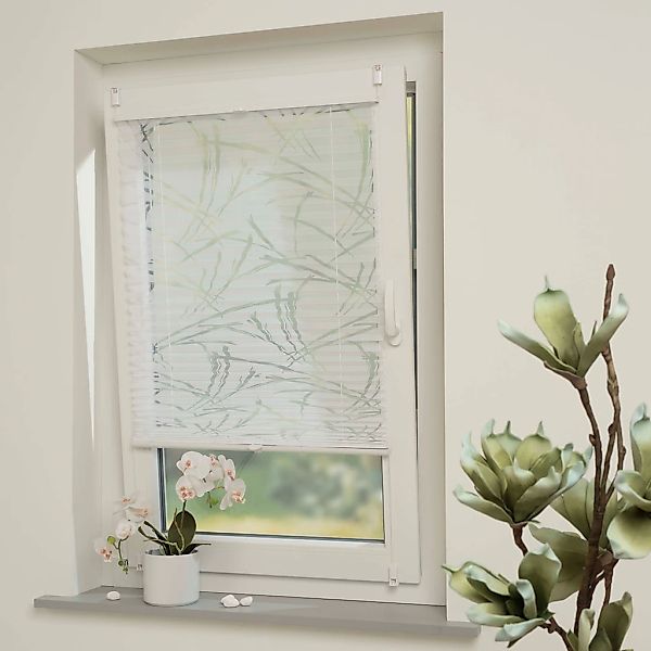 GARESA Plissee "Ausbrenner Streifen" Lichtschutz ohne Bohren verspannt einf günstig online kaufen