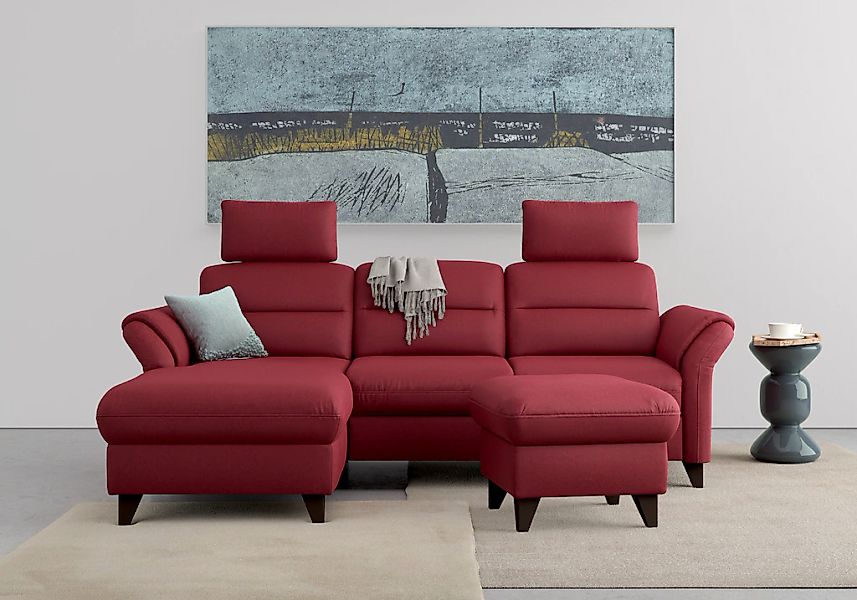 sit&more Ecksofa "Mellum L-Form", Federkern, wahlweise mit Bettfunktion, Be günstig online kaufen