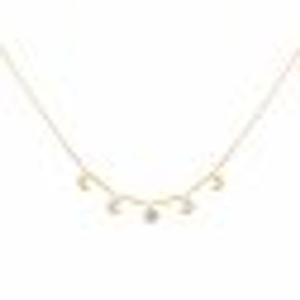 Halskette 925 Silber vergoldet Anhänger Mondphasen Zirkonia günstig online kaufen