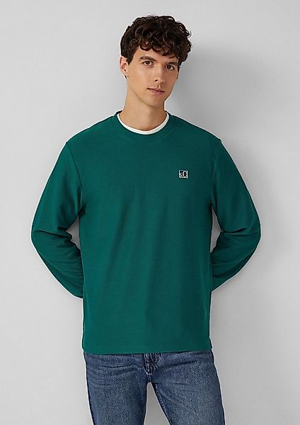 s.Oliver Sweatshirt Sweatshirt Leichtes Sweatshirt mit Rippstruktur und Log günstig online kaufen