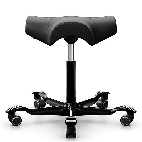 HAG CAPISCO 8105 Hocker | Kunstleder schwarz | Fußkreuz schwarz günstig online kaufen