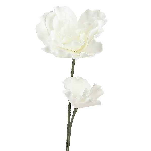 Künstliche Zimmerpflanze Große Schaumstoffblumen Weiß 85cm günstig online kaufen