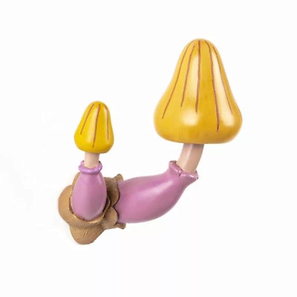 Wandgarderobe Mushroom plastikmaterial bunt / 2 Pilz-Garderobenhaken - H 20 günstig online kaufen
