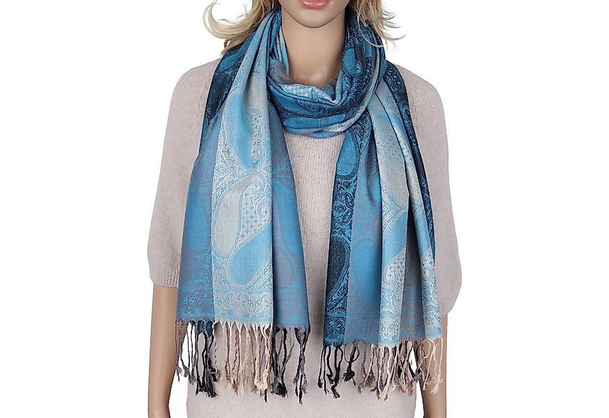 MIRROSI Modeschal weicher Schal BOHO Paisley mit Fransen, 70x180cm, (angesa günstig online kaufen