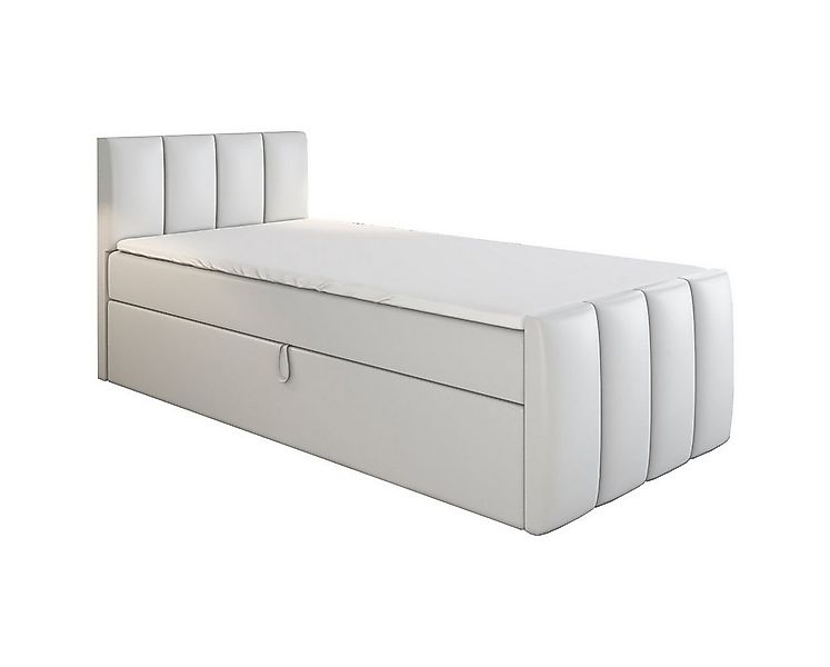 A&J MöbelLand GmbH Boxspringbett Einzelbett FUNI mit Bettkasten, Topper und günstig online kaufen