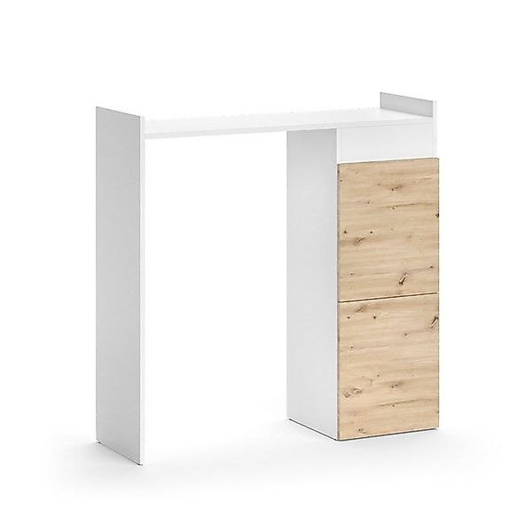 Vicco Waschmaschinenschrank Alf Weiß/Eiche 99 x 98 cm mit 2 Schubladen günstig online kaufen